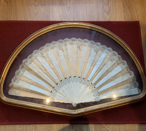 Ventaglio vintage osso pizzo - vintage,