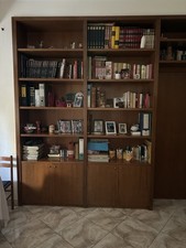 Libreria Noce  Ripiani, Sportelli E Porta Scorrevole Di 80 cm.  Alt 2,60 / 2,05