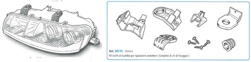 Kit riparazione proiettore - kit,