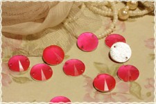 20pz borchie a cono da cucire o incollare 13,5mm in resina color fluo fuxia