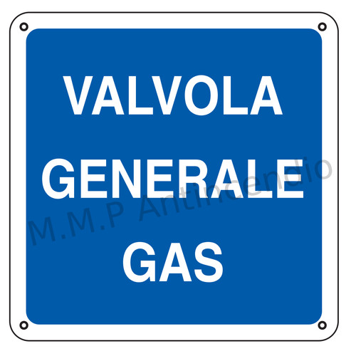 Cartello segnaletico valvola - cartello,
