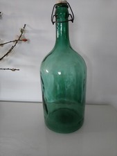 Antico bottiglione verde anni'40 alto 46 cm. base 17 cm. e circonferenza 56,5 cm