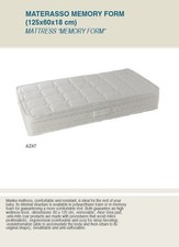 AZIAMOR MATERASSO MEMORY FORM PER LETTINO NEONATO  ANTISOFFOCO ANTIACARO 125X60
