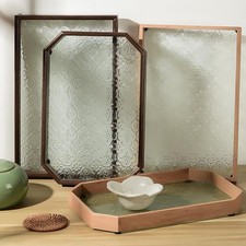 Vassoio organizer in vetro