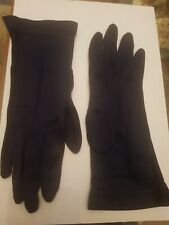 Guanti Tessuto Blu Scuro Donna Taglia S Made Italy Vintage Nuovi