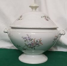 FLORIO CERAMICA/ Zuppiera con decori floreali _Liberty