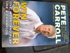 PETE CARROLL AUTOGRAPHED "WIN