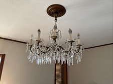 Lampadario antico in ottone e