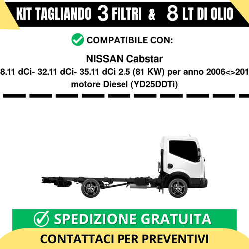 Tagliando per nissan - tagliando, cabstar