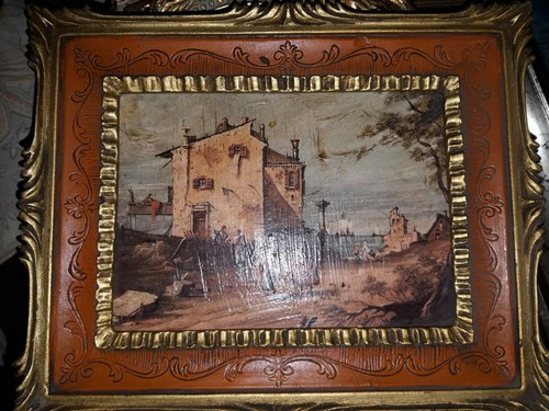 Quadro antico con - , paesaggio