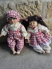 Coppia Bambini Bambole Vintage