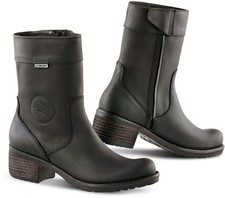 STIVALI DONNA SCARPE BOOTS MOTO FALCO AYDA 2 LADY IMPERMEABILI NERO TG 39