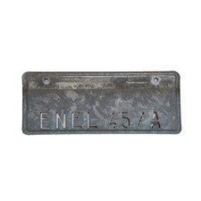 Targa Metallo Enel Anni 80 cm 50 x 20 Usata