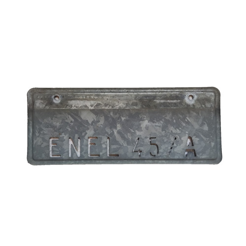 Targa metallo enel - metallo,