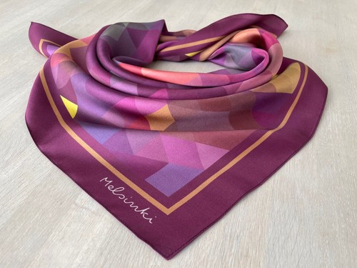 Sciarpa seta viola con - in,