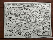 1599 Ortelius Carta geografica Gallia Francia Italia Map of Gallia Francia