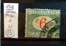 ITALY REGNO 1908 MARCHE SEGNATASSE FISCALE 6 CENTESIMI  – 1 STAMP U