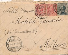 1928 BORDOLANO Agronomo STUCCHI CAMILLO Cremona Matilde Zaccaria Busta intestata