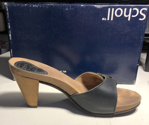 Zoccoli sexy pelle scholl - in,