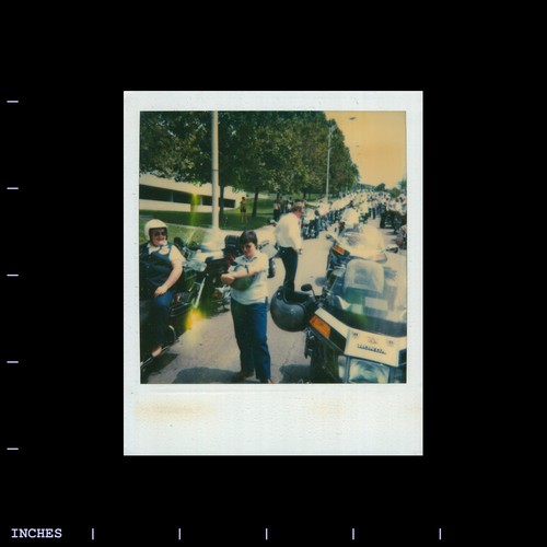 Vecchia foto polaroid biker - polaroid,