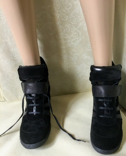 Leather wedge boots marina - leather,
