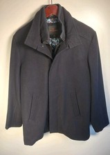 Cappotto Simon Carter London fine lana merino collo imbuto uomo 40, grande nuovo. 