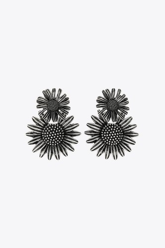 Zara double flower earrings - zara,