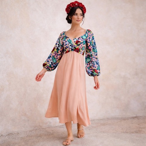 Abito midi frida kahlo shein - abito,