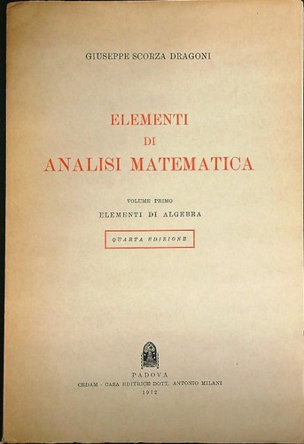 Elementi analisi matematica - elementi, di