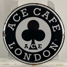 Insegna smaltata Ace Cafe - Ø 41 cm (16,1") - Bel ferro porcellana vintage...