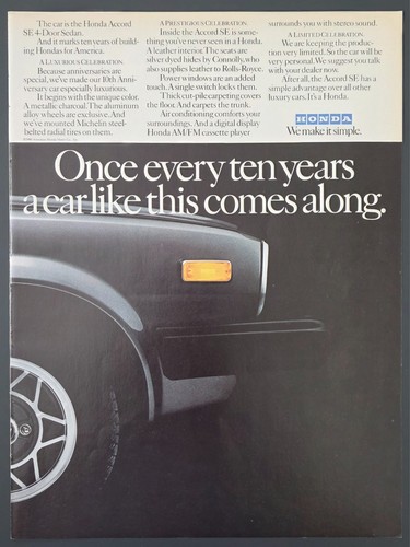 1980 stampa annuncio - 1980, honda