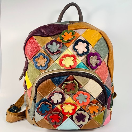 Borsa pelle floreale 3d - floreale,