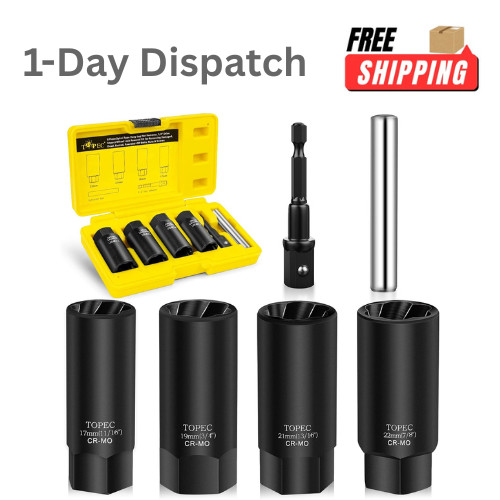 Topec 6pcs lug nut - nut, extractor