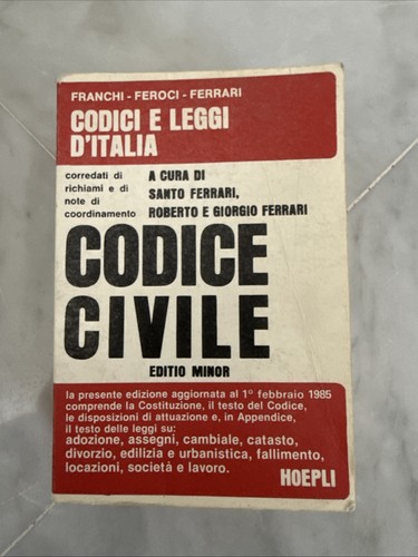 Codice civile hoepli 1985 - codice,