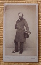 CDV FOTO ALBUMINA GIUSEPPE VERDI  ESEGUITA DA ALPHONSE BERNOUD