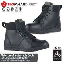 Pelle Motocicletta Stivali Scarpe Impermeabile Touring Motociclista Armatura