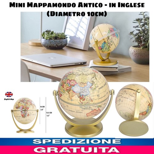 Mini mappamondo antico 10cm - d.,