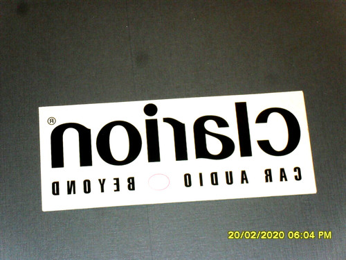 Adesivo sticker clarion - +, +
