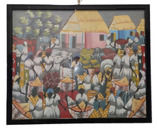Quadro batik dipinto stoffa - su,