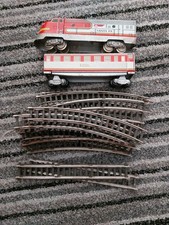 Distler West Germany 1957 Santa Fe Tin Plate Train And Track. Good Condition.