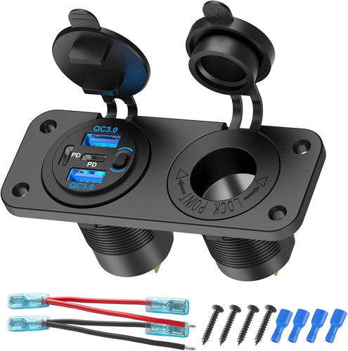 Porte presa usb 12v - 12v, pannello