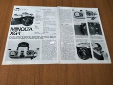 1979 MINOLTA XG1 FOTO CAMERA CARATTERISTICHE DATI TECNICI VINTAGE