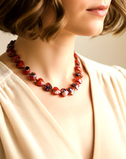 🩷COLLANA VINTAGE VETRO DI