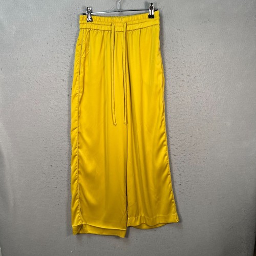 Pantalone zara giallo raso - giallo,