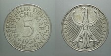 GERMANIA 5 MARCHI 1951 ZECCA J