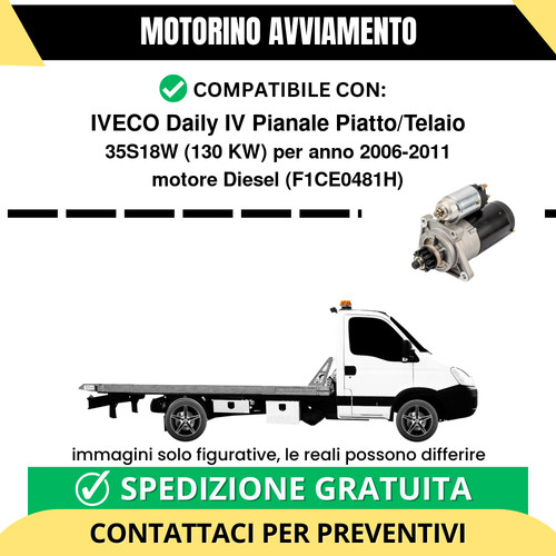 Motorino avviamento iveco - motorino,