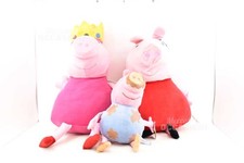 Peluche Famiglia Peppe Pig Papà Pig Mamma Pig Peppa 45 E 30cm