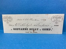 PUBBLICITà FATTURA RISORGIMENTO NEGOZIO DI MANIFATTURE GILLY MODENA 1849.
