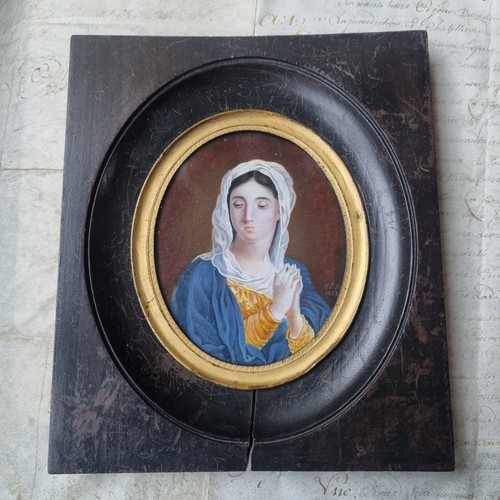 Ritratto miniatura firmato vlm - ritratto,