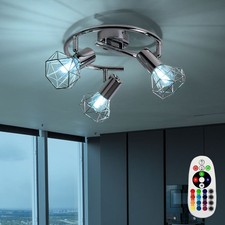 RGB LED Lampada da Soffitto Dimmerabile Spot Rondella Faretto Gabbia Telecomando